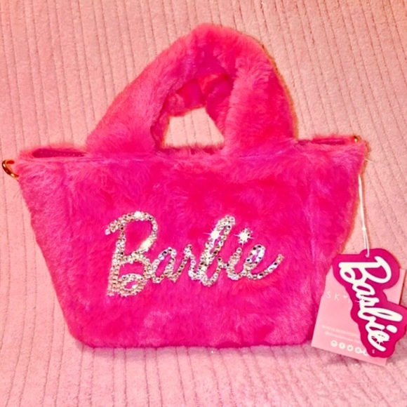 Barbie Skinnydip Faux Fur Custom Bedazzled Tote - Picture 2 of 8